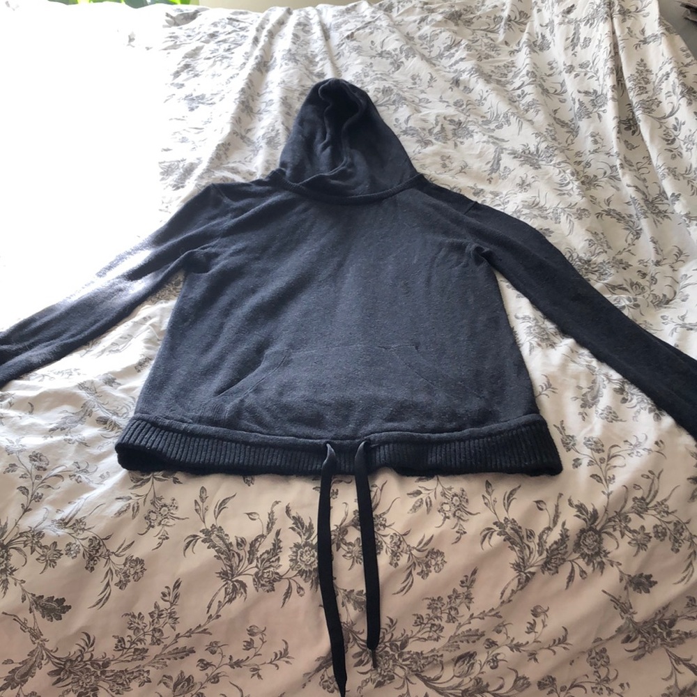 Lululemon wool blend long charcoal grey hoodie.